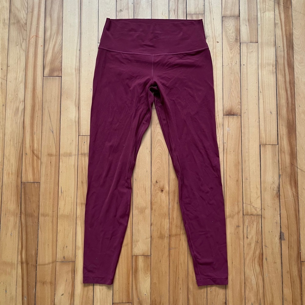 Lululemon Align High-Rise Pant 25 Burgundy Maroon Nulu Yoga Leggings Size 10